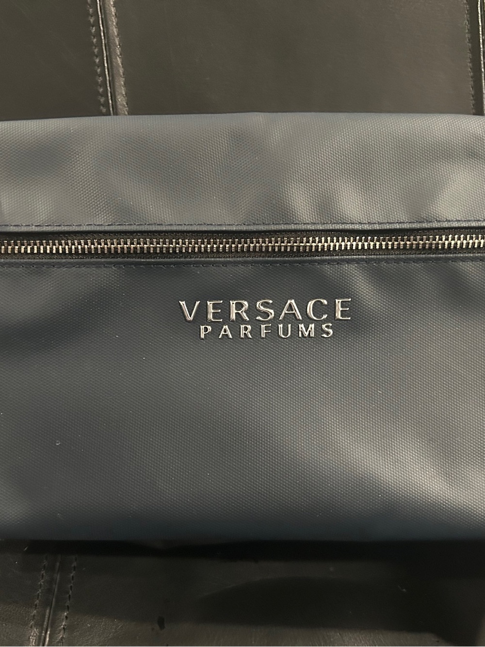 Versace Parfums Navy Toiletry Bag with Zip - Picture 2 of 10